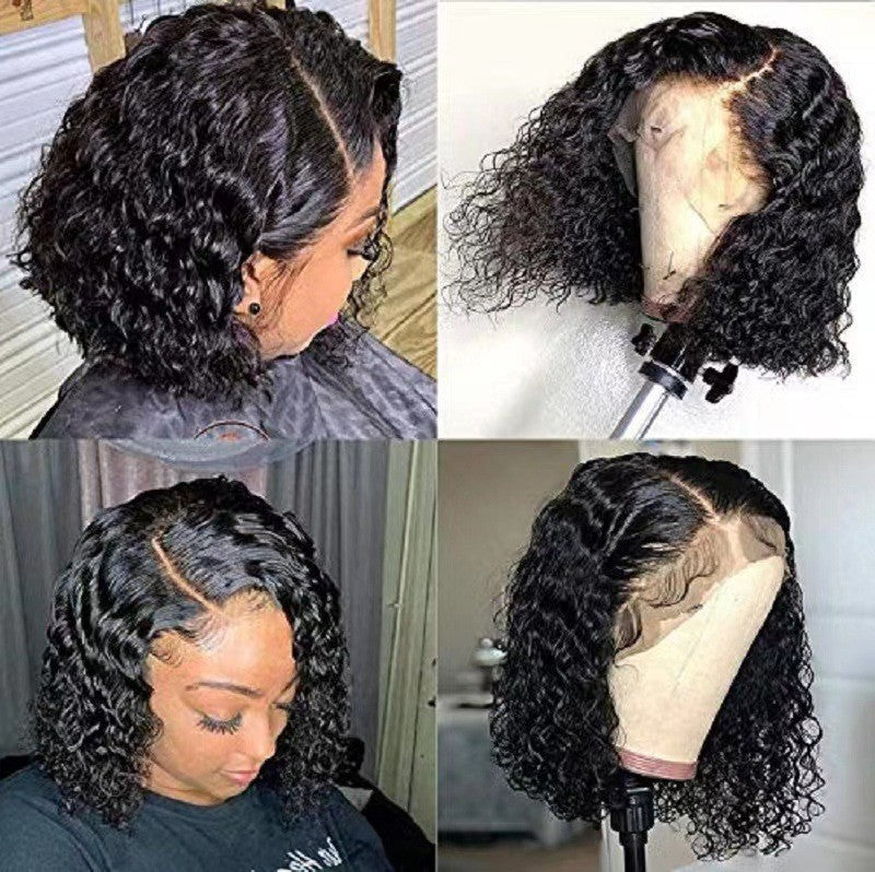 New Women's Short Curly Wig - European & American Cross - border African Twist Craft, Lace Front - Like Synthetic Full Wig
