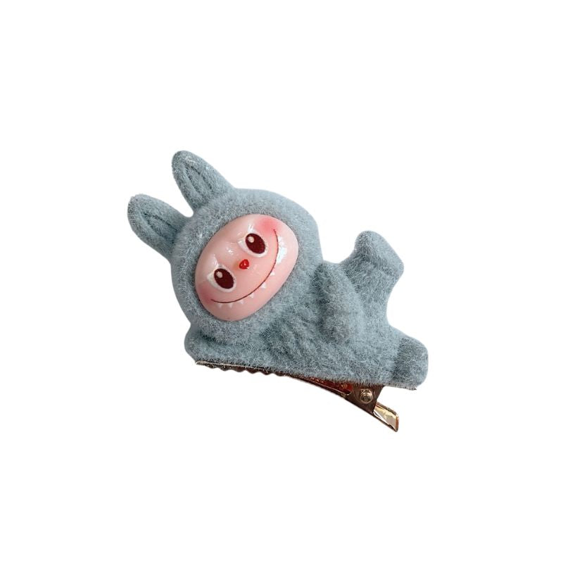 Labub hair clips, cute dopamine, high-end, exquisite little girl dolls, cartoon hair clips, headwear, duckbill clips