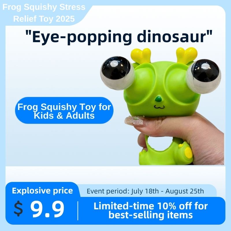 Must-Have "Reverse Love" Big-Eyed Frog Squishy Toy - Slow Rising, Stress Relief Fidget Toy for Kids & Adults, Trendy Collectible Gift