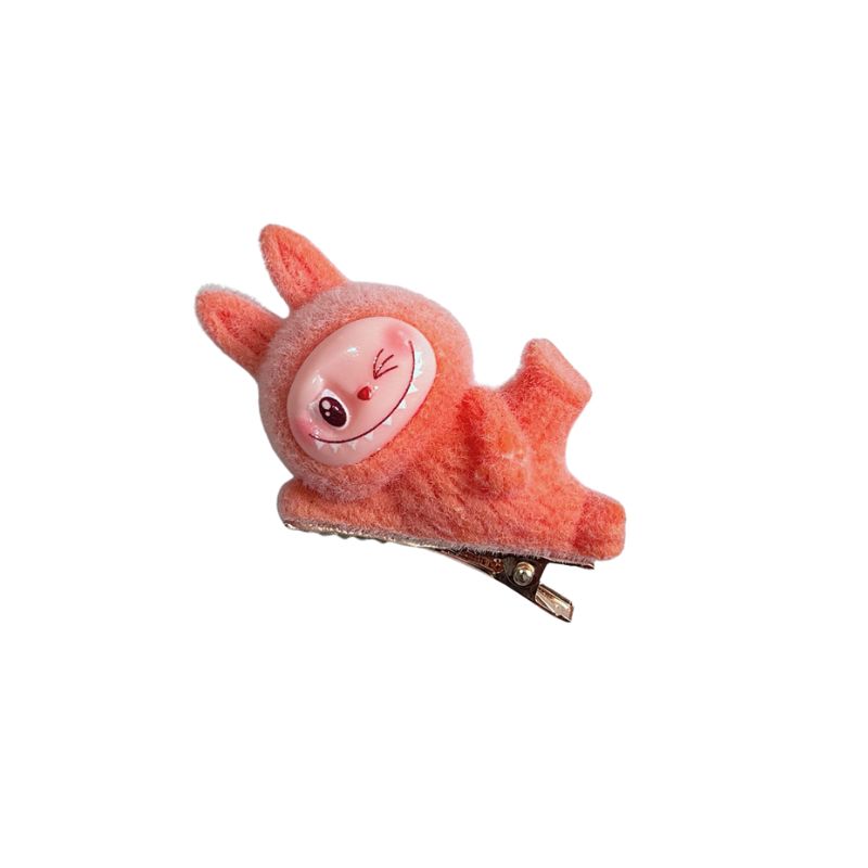 Labub hair clips, cute dopamine, high-end, exquisite little girl dolls, cartoon hair clips, headwear, duckbill clips
