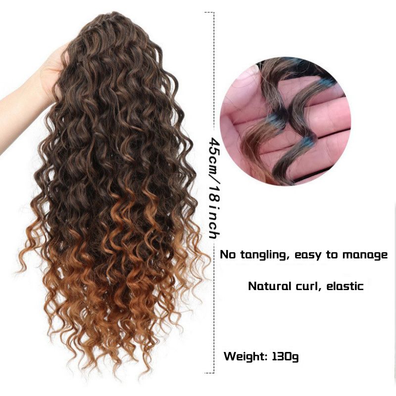 All - Day Comfortable Funmi Curly Wig with Brown Highlights  Closure HD Lace Glueless Wig, Pre - Cut Lace Design