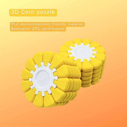 Unique 3D Printed Corn Puzzle - 3D Jigsaw Toy, Bestselling on TikTok & Amazon - Fun Family Game