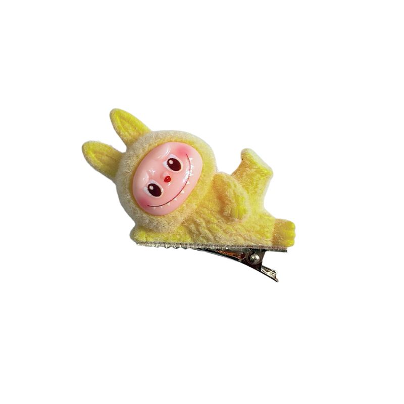Labub hair clips, cute dopamine, high-end, exquisite little girl dolls, cartoon hair clips, headwear, duckbill clips