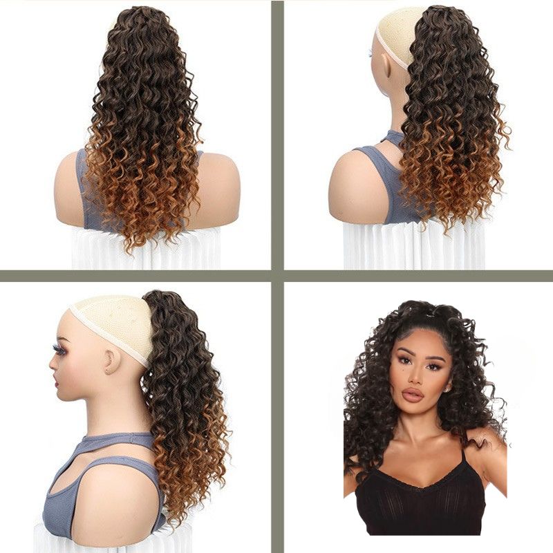 All - Day Comfortable Funmi Curly Wig with Brown Highlights  Closure HD Lace Glueless Wig, Pre - Cut Lace Design