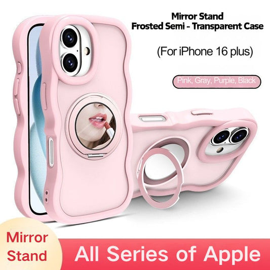 Mirror Stand Phone Case - 2-in-1 Design for Convenient Makeup & Hands-Free Viewing