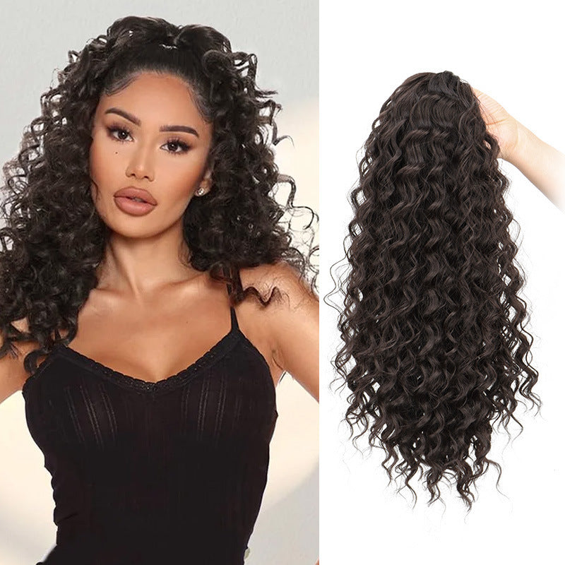 All - Day Comfortable Funmi Curly Wig with Brown Highlights  Closure HD Lace Glueless Wig, Pre - Cut Lace Design