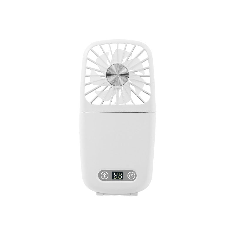 Multi - Functional Portable Fan with 3 - Speed Adjustment: Handheld, Desktop, Neck - Hanging & Makeup Mirror