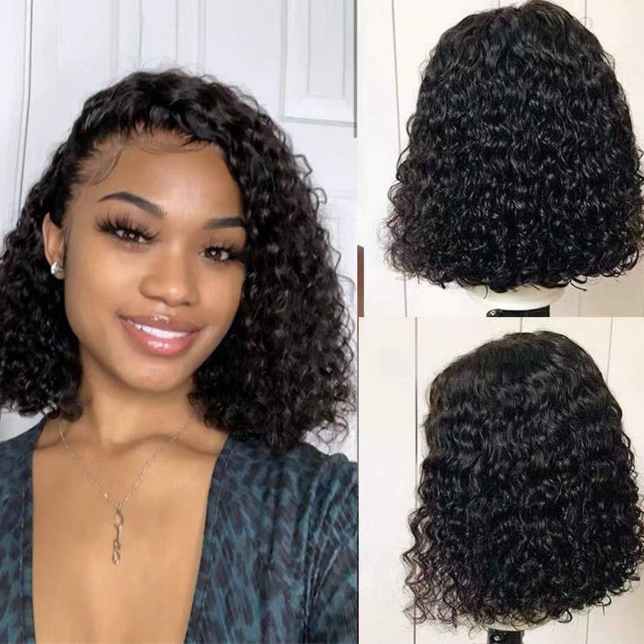 New Women's Short Curly Wig - European & American Cross - border African Twist Craft, Lace Front - Like Synthetic Full Wig
