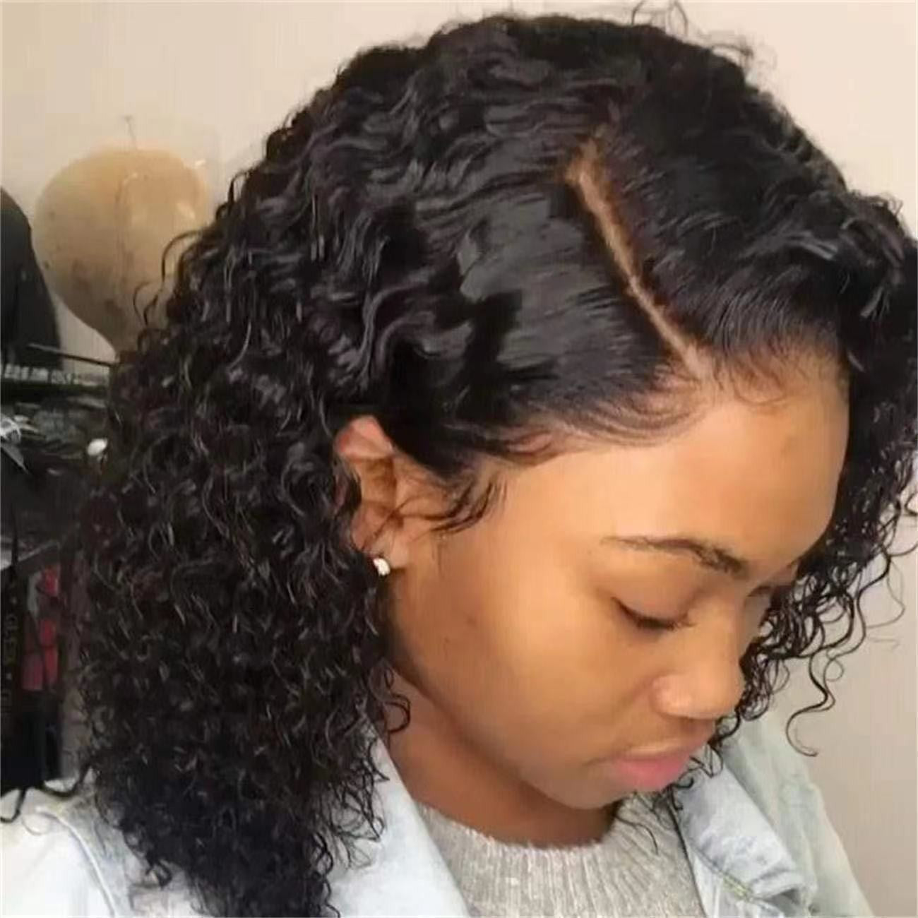 New Women's Short Curly Wig - European & American Cross - border African Twist Craft, Lace Front - Like Synthetic Full Wig
